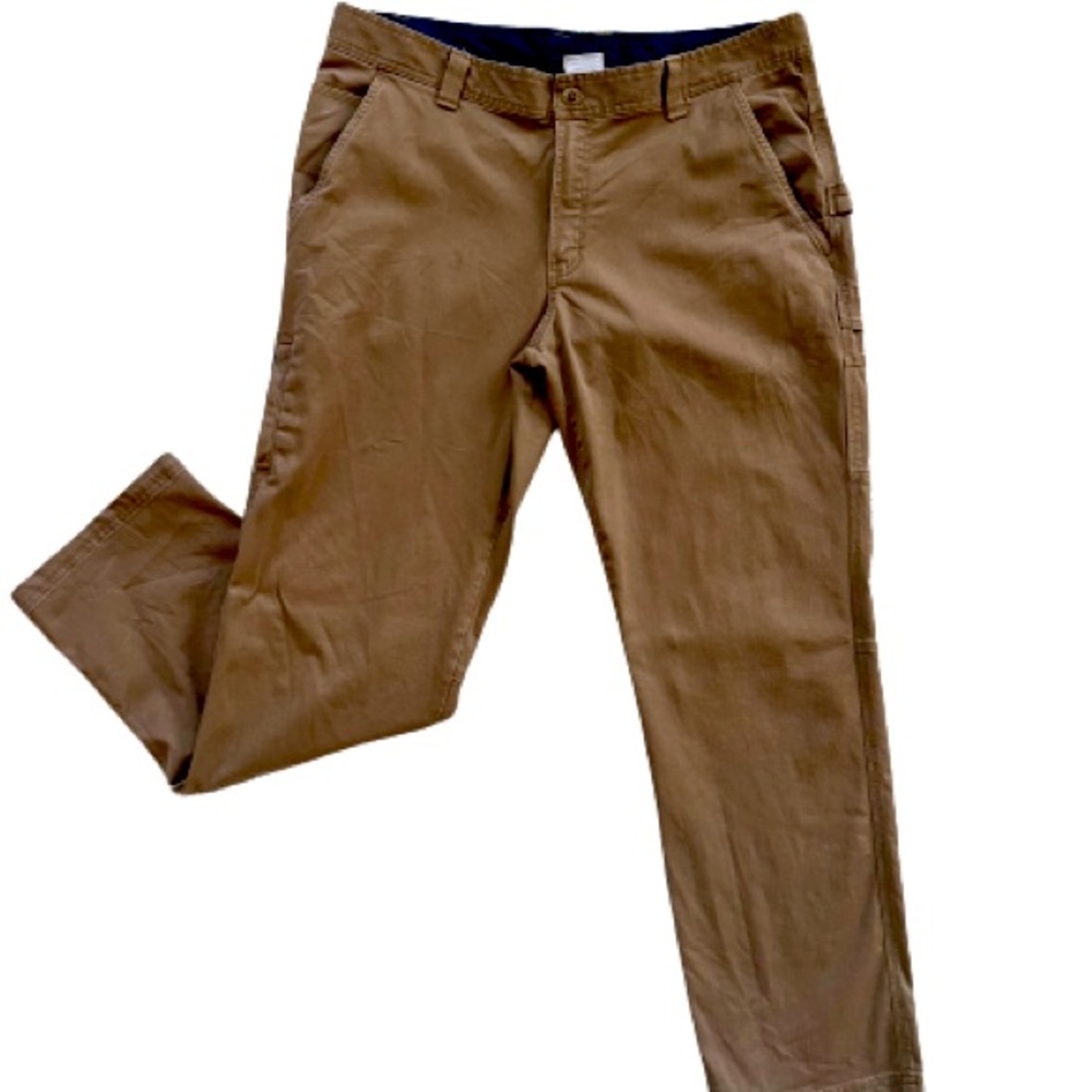 MENS COLUMBIA BROWN KHAKI CARGO SKATER PANTS SIZE 36W 30L